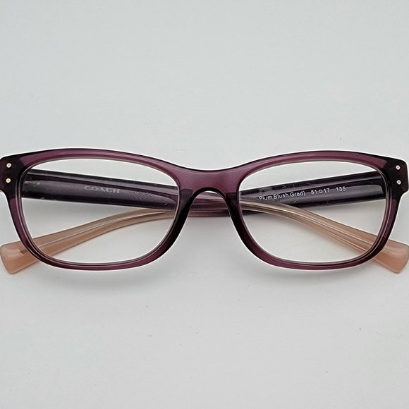 Coach HC6082 5351 Crystal Plum Crystal Plum Blush Gradient Eyeglasses Frame 51mm - Picture 11 of 14